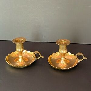 Brass Candle Holders India Cabin Cottage Home Decoration Vintage